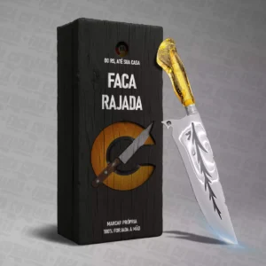 Faca Artesanal Rajada – Cutelaria Forjada Á Mão + Garantia